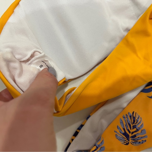 SHEIN Yellow and Blue One-Shoulder Bikini Set - Picture 6 of 6